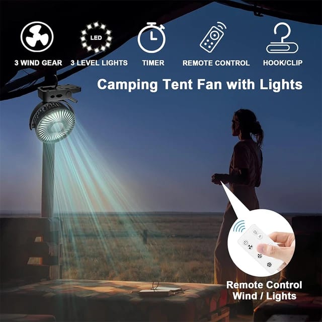 Rechargeable Desk Fan | Portable, Quiet, Clip-On For Home, Office, Outdoor