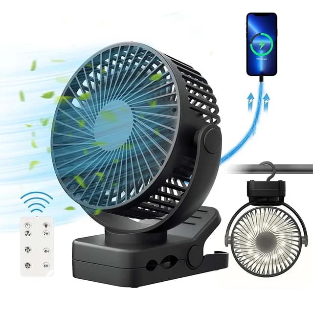 Rechargeable Desk Fan | Portable, Quiet, Clip-On For Home, Office, Outdoor