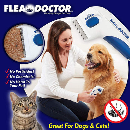 Flea Doctor Electric Flea Comb Vibrating Flea Removal for Pets