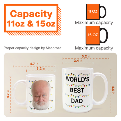 World's Best Dad Funny Custom Face - Personalized Photo Mug