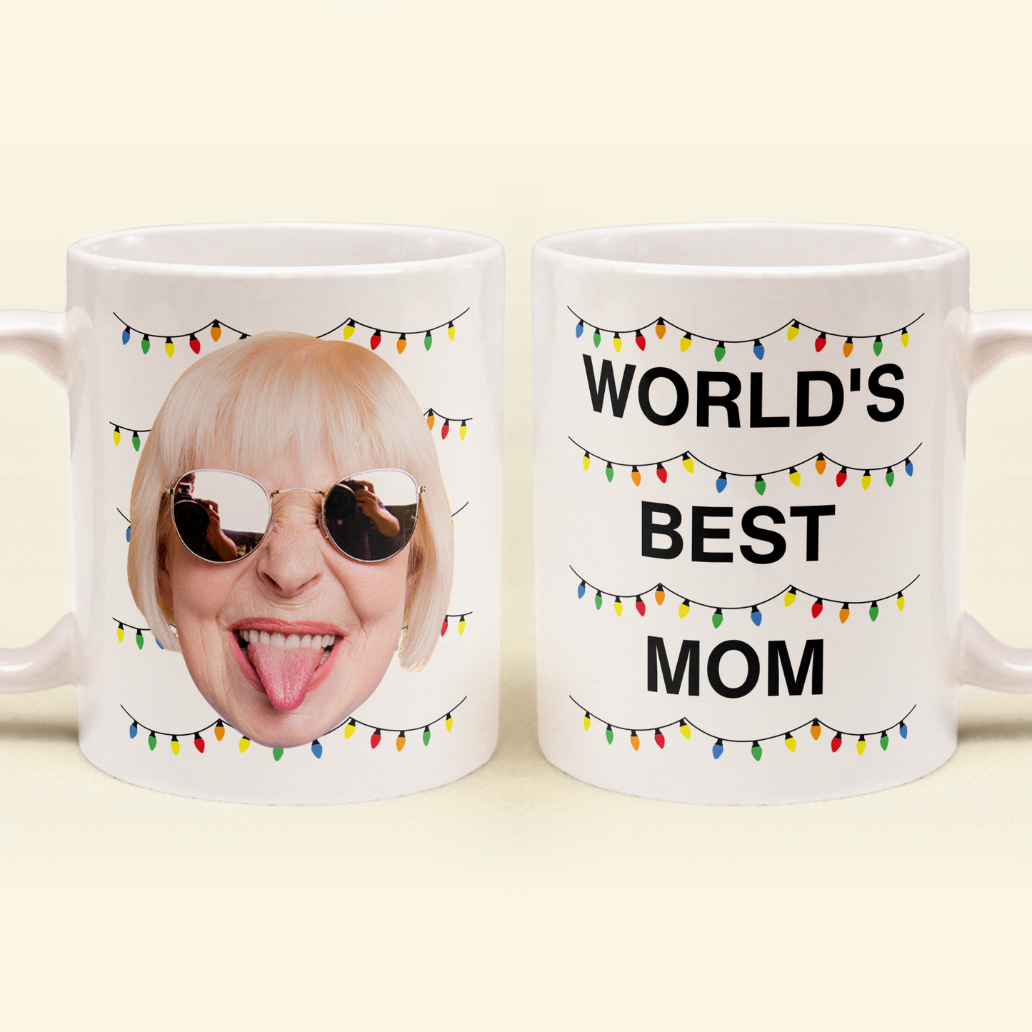World's Best Mom Funny Custom Face - Personalized Photo Mug