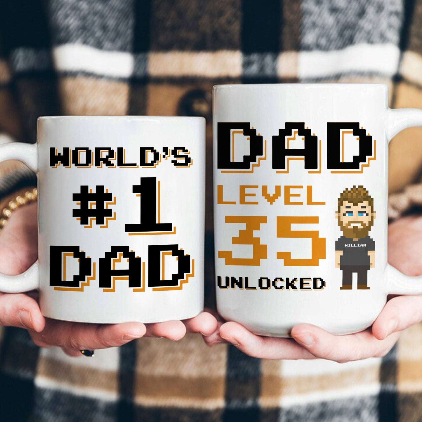 World's #1 Dad - Personalized Mug - Father's Day, Birthday Gift For Husband, Dad, Father, Daddy, Papa