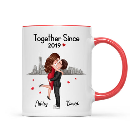 Hugging Doll Couple Anniversary Gift For Him Gift For Her Personalized Mug