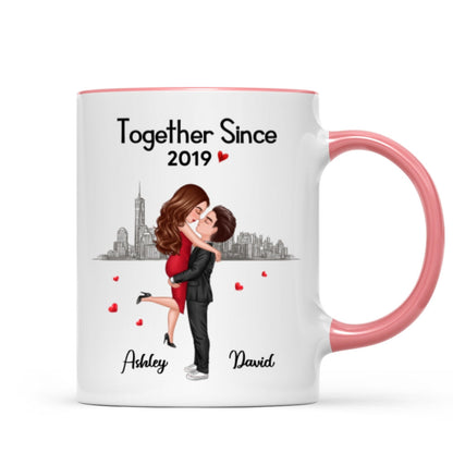 Hugging Doll Couple Anniversary Gift For Him Gift For Her Personalized Mug