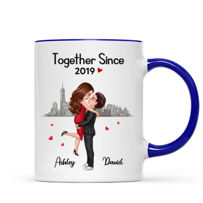 Hugging Doll Couple Anniversary Gift For Him Gift For Her Personalized Mug