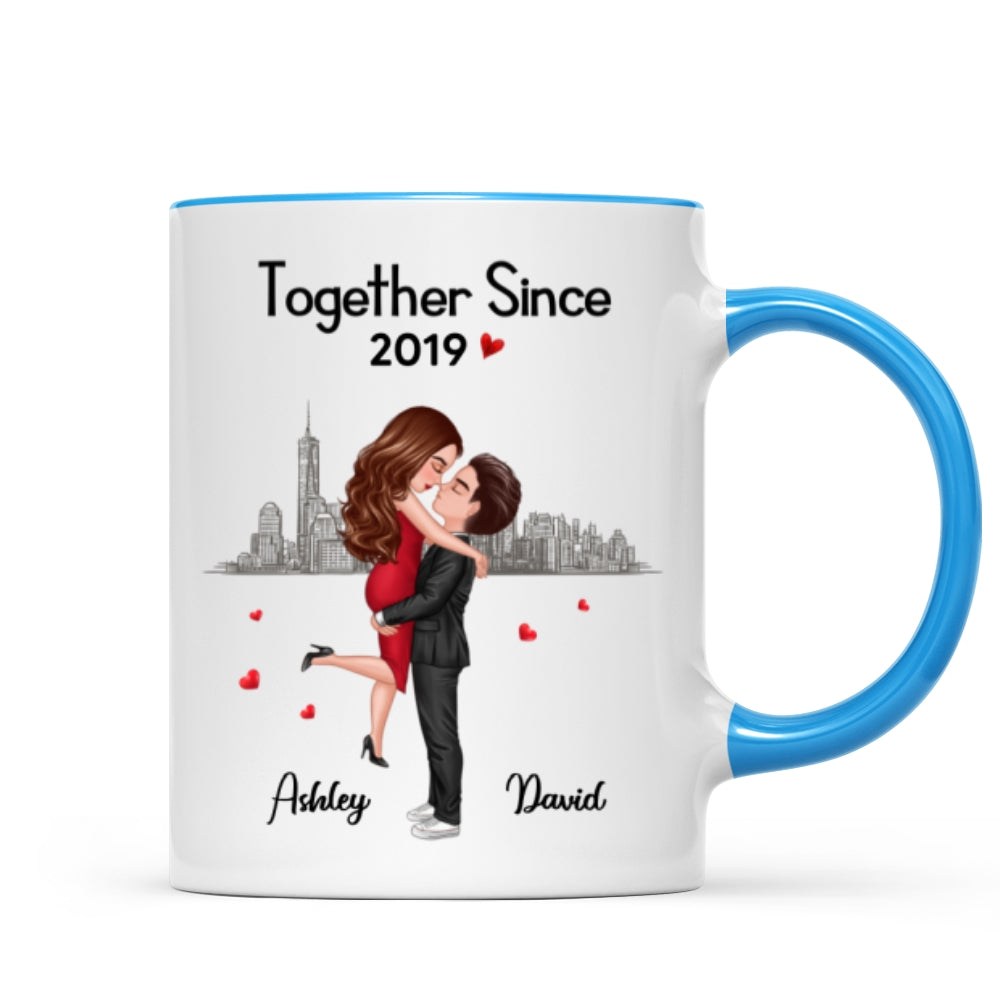 Hugging Doll Couple Anniversary Gift For Him Gift For Her Personalized Mug