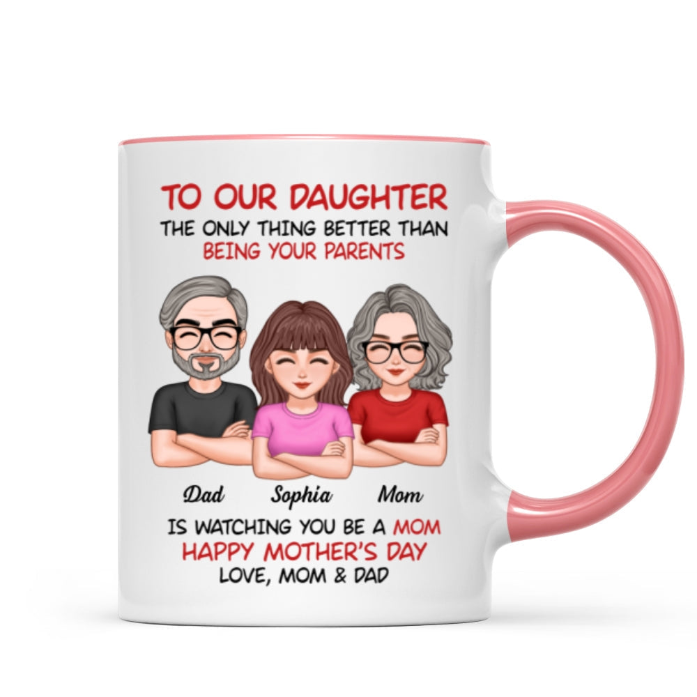 To Our Daughter From Parents Happy Mother's Day Personalized Mug