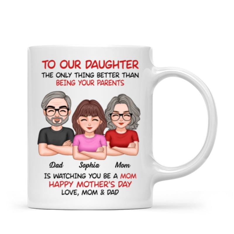 To Our Daughter From Parents Happy Mother's Day Personalized Mug