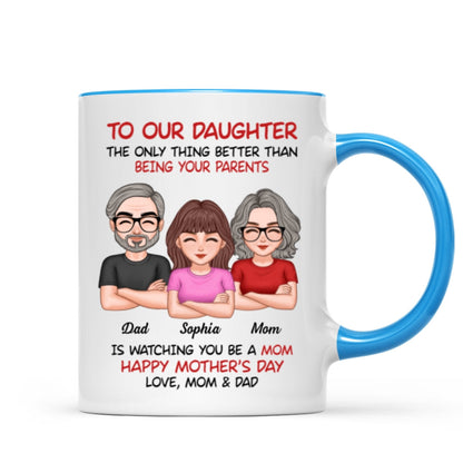 To Our Daughter From Parents Happy Mother's Day Personalized Mug