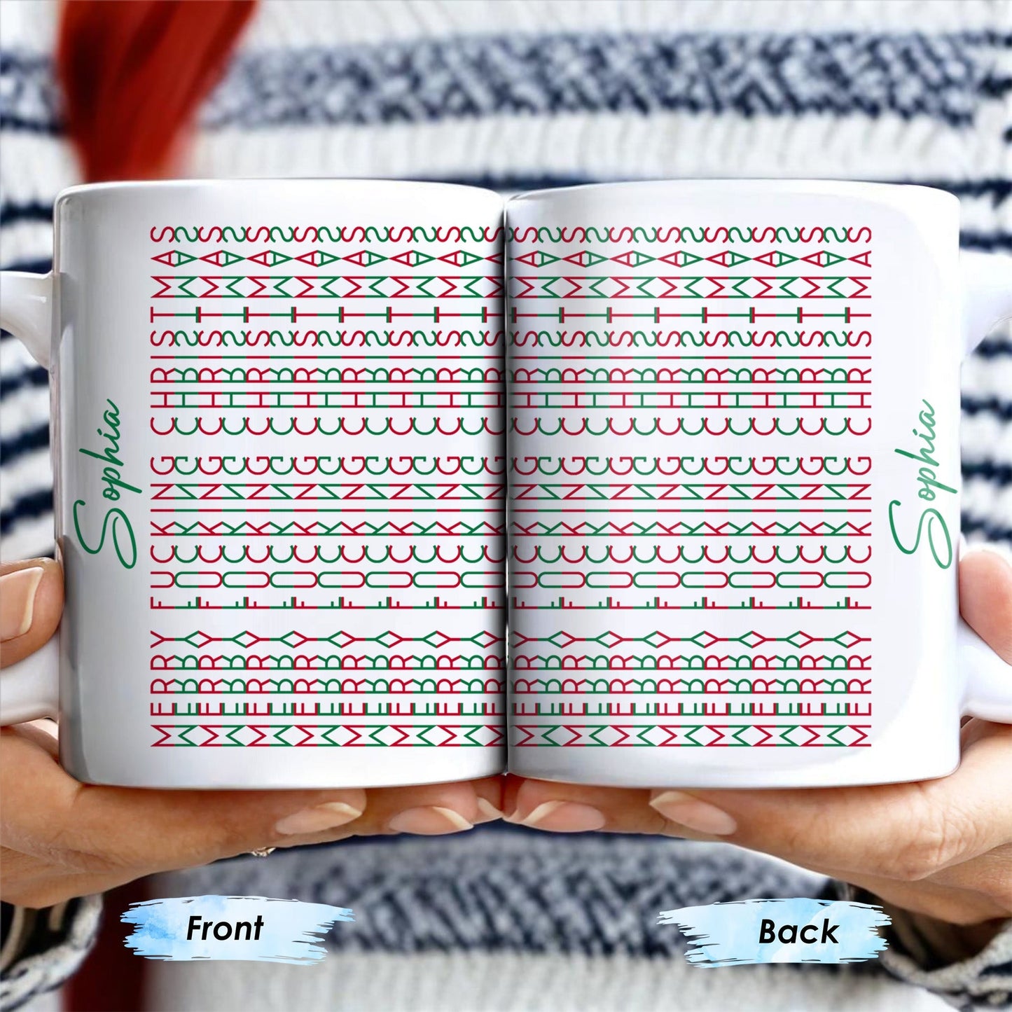 Celebrate Your Unique Style With Aztec Patterns - Personalized Custom Coffee Mug - XMAS154_MG