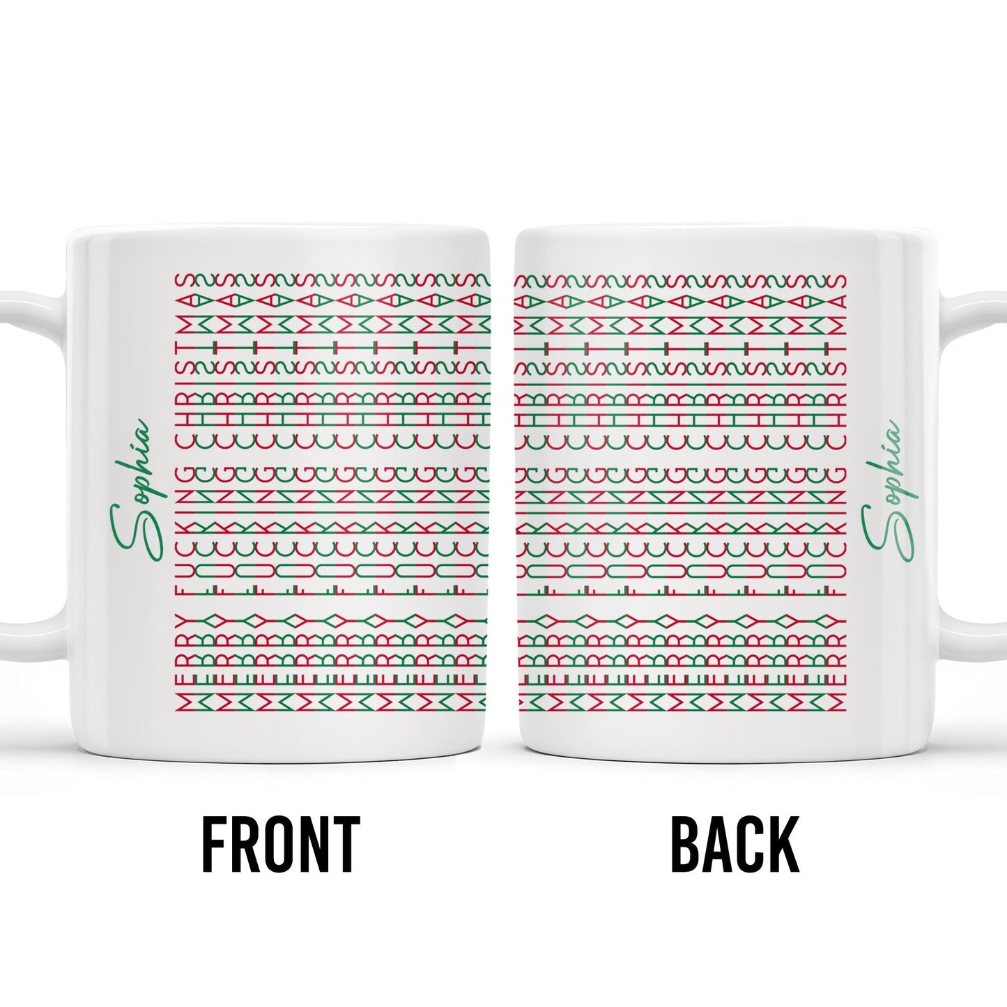 Celebrate Your Unique Style With Aztec Patterns - Personalized Custom Coffee Mug - XMAS154_MG