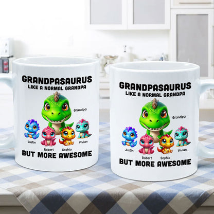 Daddysaurus Grandpasaurus 3D Dinosaurs Personalized Mug