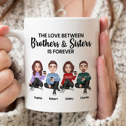 The Love Between Brothers Sisters Family Cute Doll Man Woman Personalized Mug