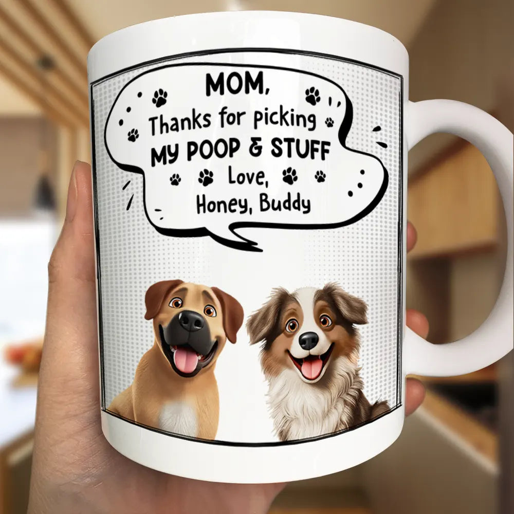 Cute 3D Puppy Thanks For Being The Best Dog Mom Ever - Personalized Mug