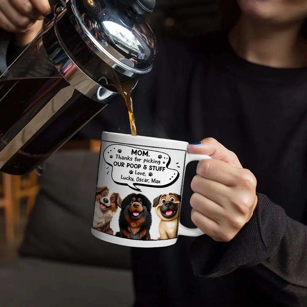 Cute 3D Puppy Thanks For Being The Best Dog Mom Ever - Personalized Mug