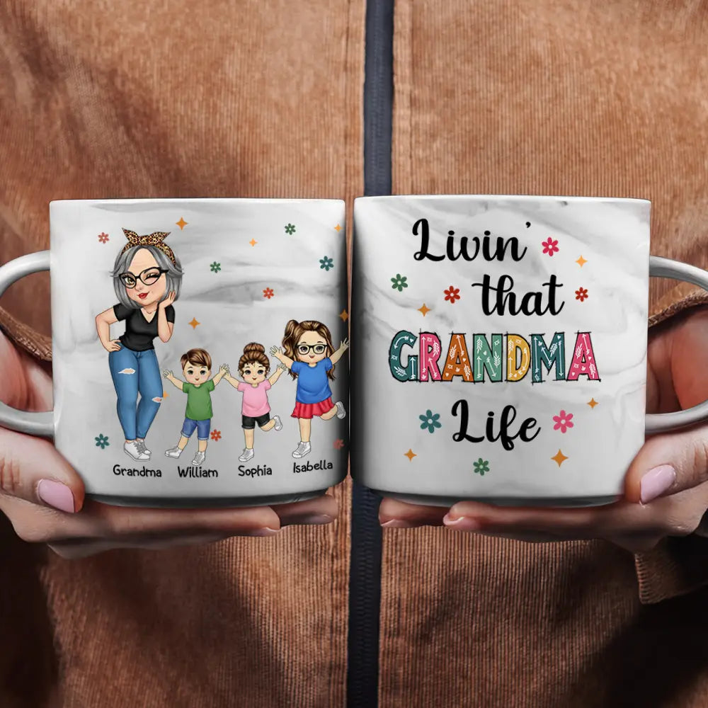 Living That Grandma Life - Personalized Marble Mug