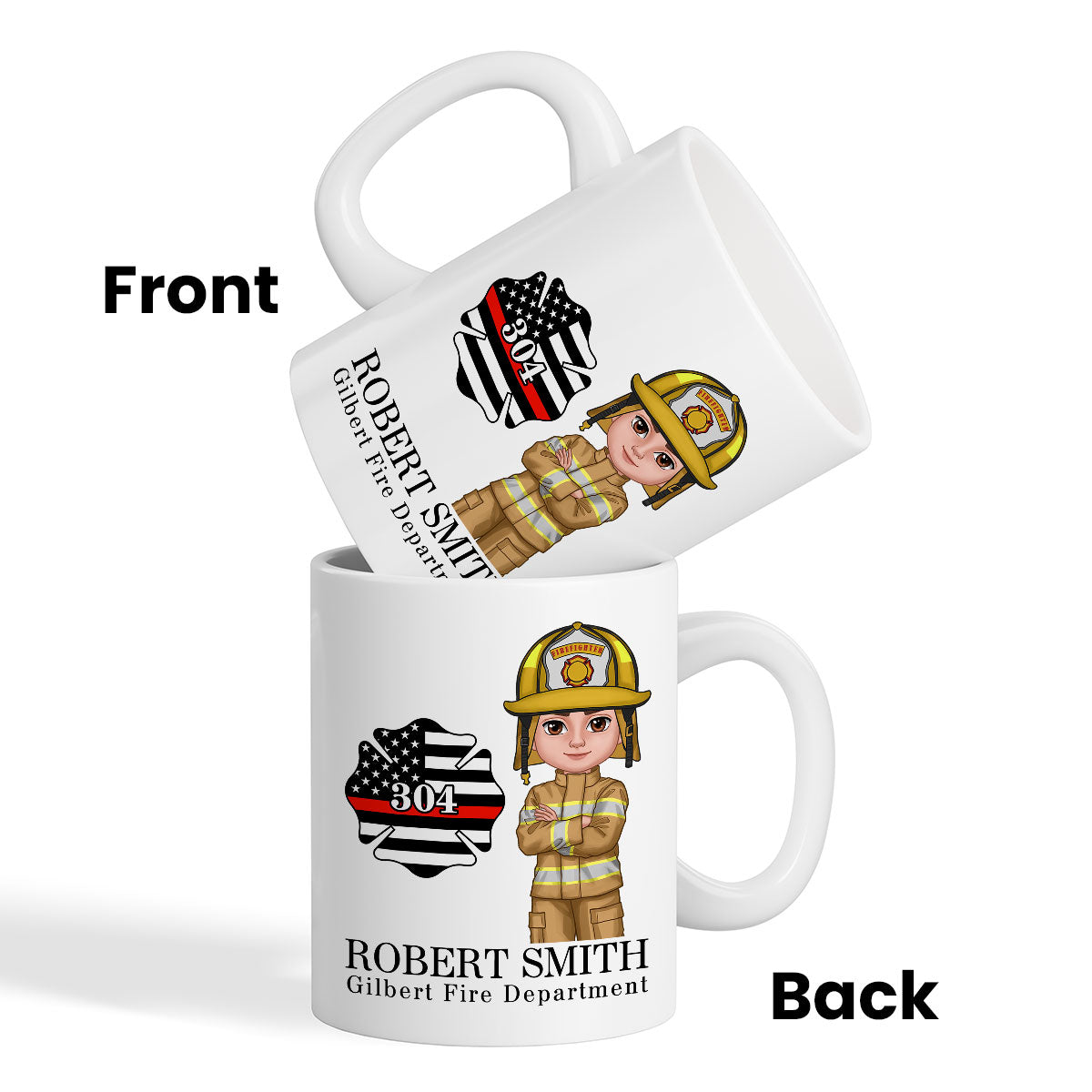 Firefighter Personalized Mug, Appreciation Gift, Graduation Gift, Christmas Gift For Colleagues, Boss