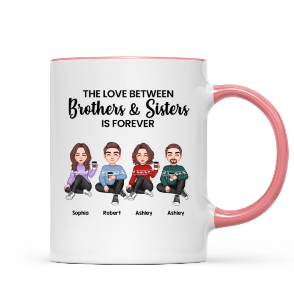 The Love Between Brothers Sisters Family Cute Doll Man Woman Personalized Mug