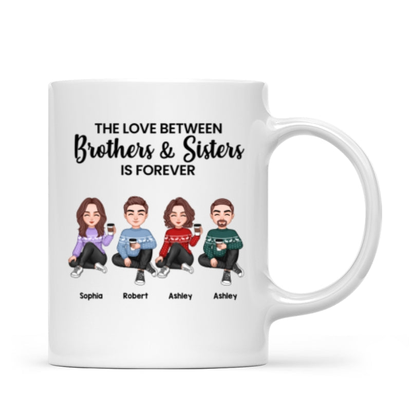 The Love Between Brothers Sisters Family Cute Doll Man Woman Personalized Mug