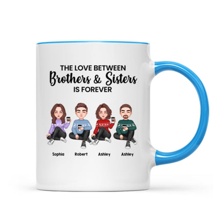 The Love Between Brothers Sisters Family Cute Doll Man Woman Personalized Mug