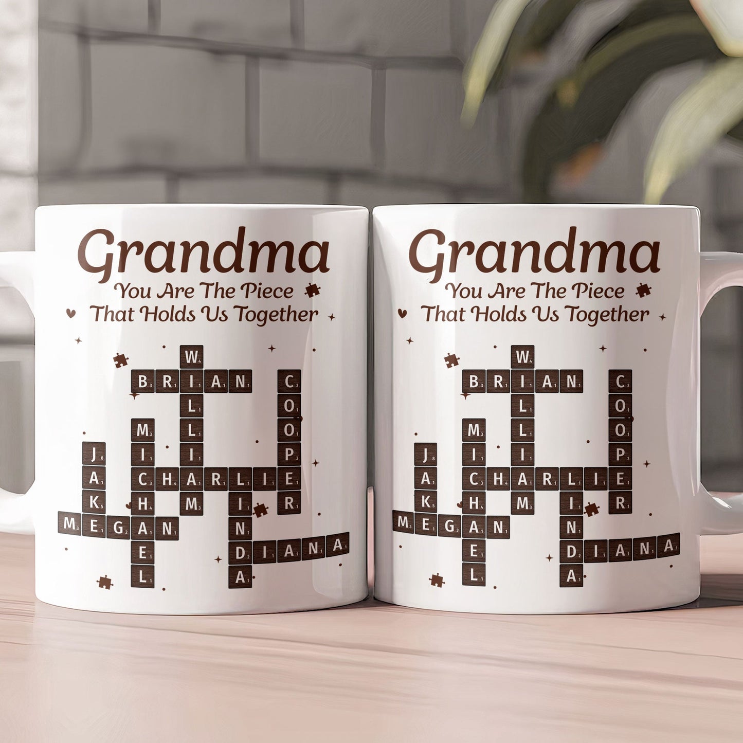 You Are The Piece That Holds Us Together - Personalized Mug