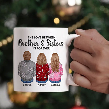Personalized Siblings Christmas Mug, Personalized Brothers and Sisters Ornament, Siblings Gift
