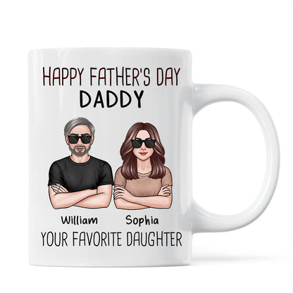 Happy Father's Day Dad From Your Favorite Daughter Son New Man Woman Crossed Arms Personalized Mug