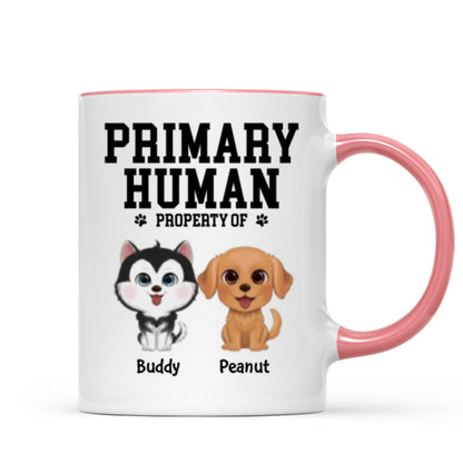 Spare Human Primary Human Funny Gift For Dog Lover or Cat Lover Personalized Mug
