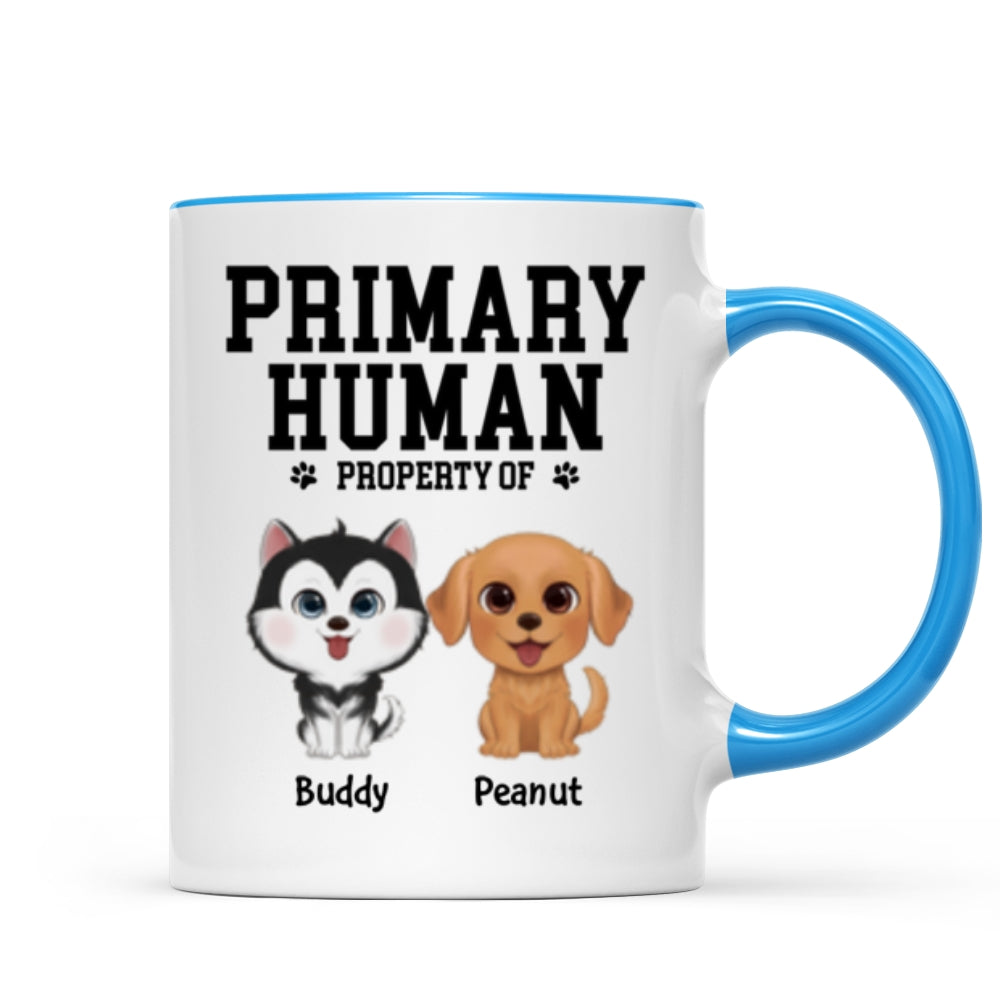 Spare Human Primary Human Funny Gift For Dog Lover or Cat Lover Personalized Mug