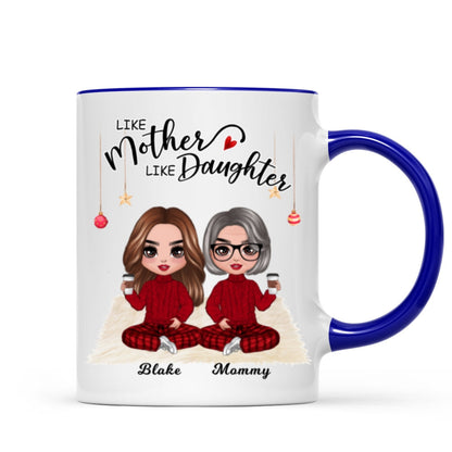 Christmas Doll Mother And Daughters Personalized Mug