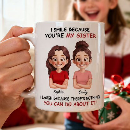 My Sister Brother Funny - Personalized Mug - Funny Gift For Sibling Brother Sister