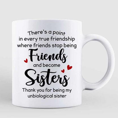 Besties Heart Hands Standing On The Road Personalized Mug