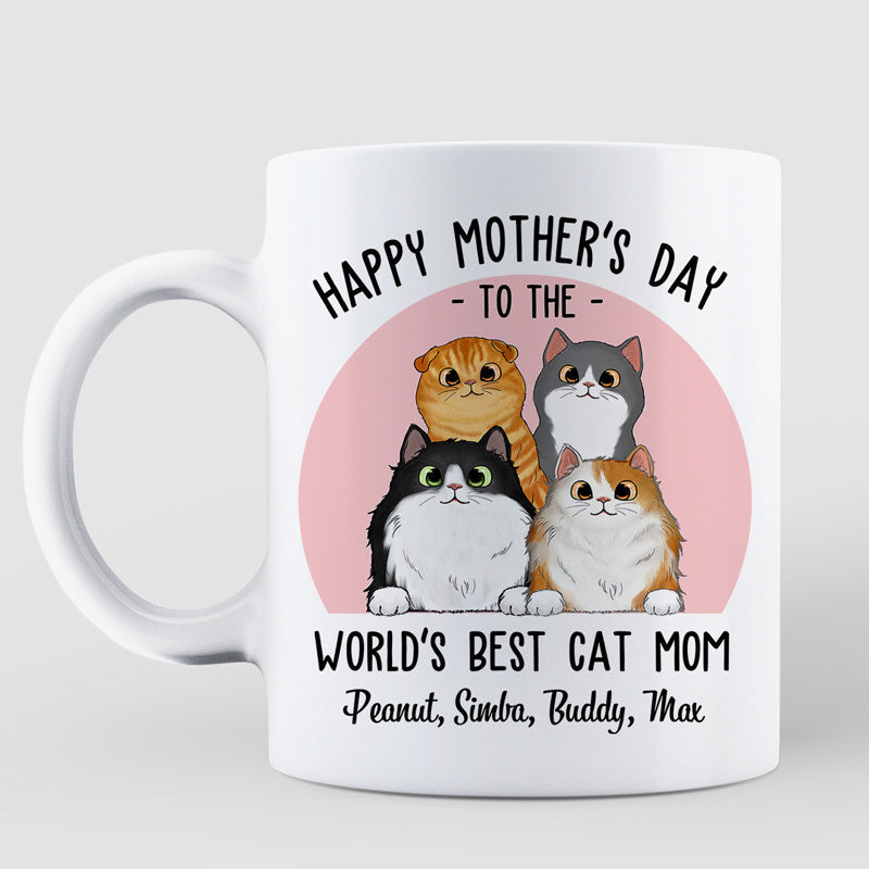 World's Best Cat Mom Mother's Day Gift Personalized Mug