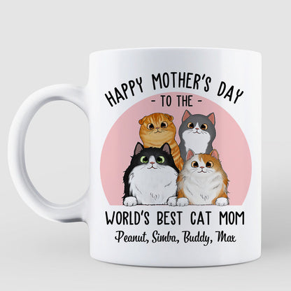 World's Best Cat Mom Mother's Day Gift Personalized Mug