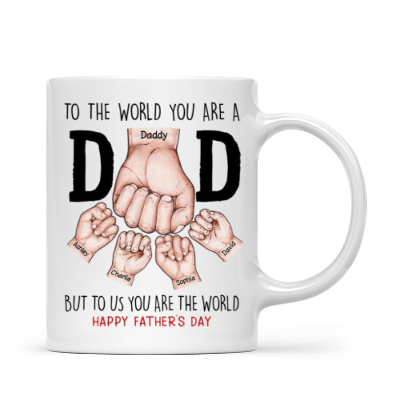 Happy Father's Day Fist Bump Personalized Mug