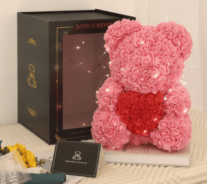 Valentine Foam Forever Rose Teddy Bear