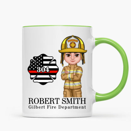 Firefighter Personalized Mug, Appreciation Gift, Graduation Gift, Christmas Gift For Colleagues, Boss
