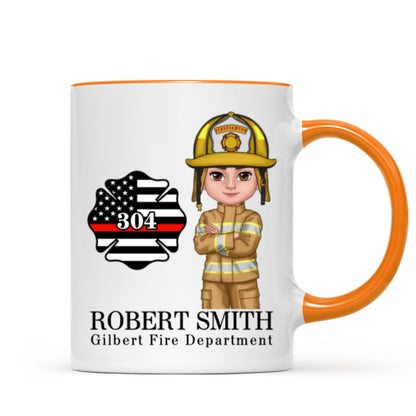 Firefighter Personalized Mug, Appreciation Gift, Graduation Gift, Christmas Gift For Colleagues, Boss
