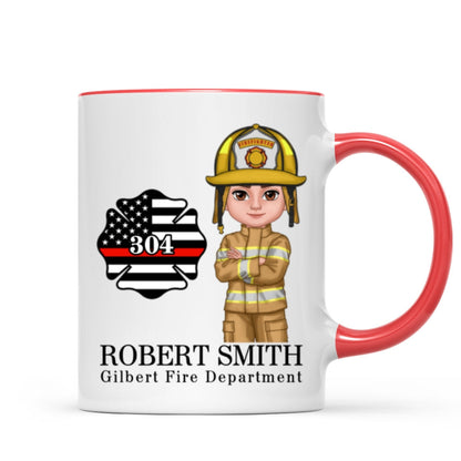 Firefighter Personalized Mug, Appreciation Gift, Graduation Gift, Christmas Gift For Colleagues, Boss