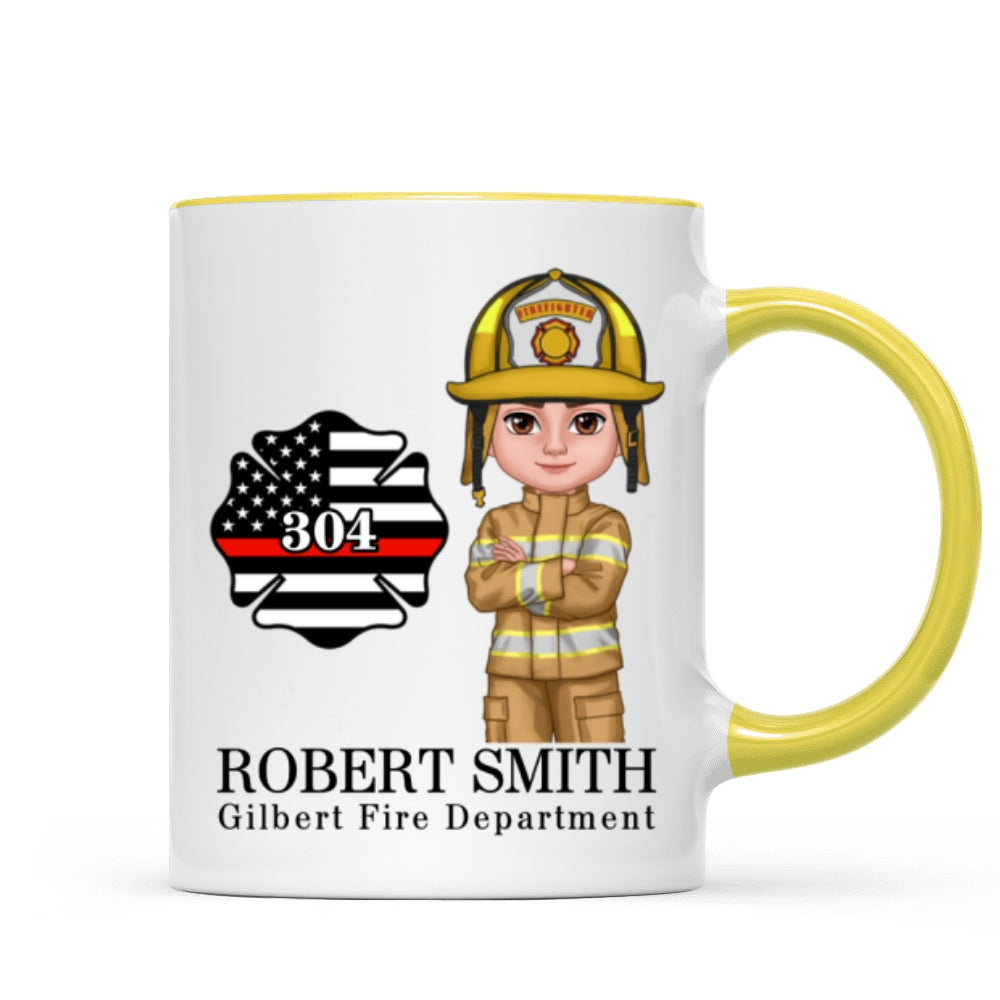 Firefighter Personalized Mug, Appreciation Gift, Graduation Gift, Christmas Gift For Colleagues, Boss