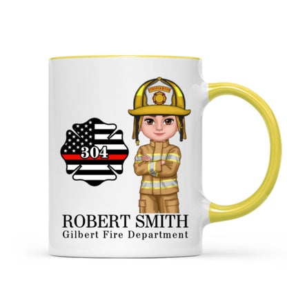 Firefighter Personalized Mug, Appreciation Gift, Graduation Gift, Christmas Gift For Colleagues, Boss