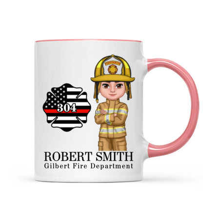 Firefighter Personalized Mug, Appreciation Gift, Graduation Gift, Christmas Gift For Colleagues, Boss