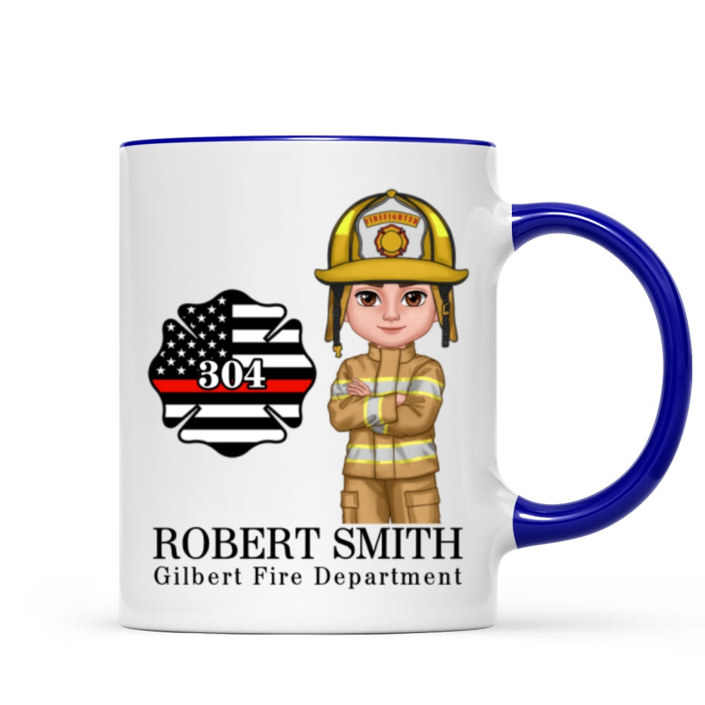Firefighter Personalized Mug, Appreciation Gift, Graduation Gift, Christmas Gift For Colleagues, Boss