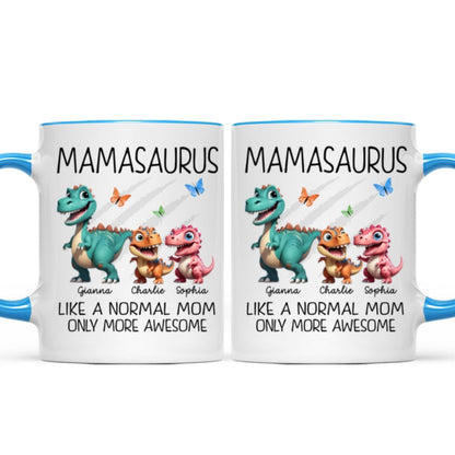 Mamasaurus Grandmasaurus Cute 3D Effect Dinosaurs Personalized Mug