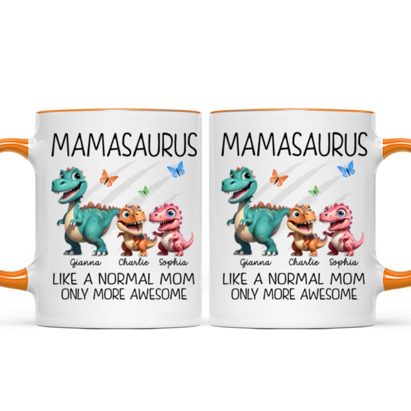 Mamasaurus Grandmasaurus Cute 3D Effect Dinosaurs Personalized Mug