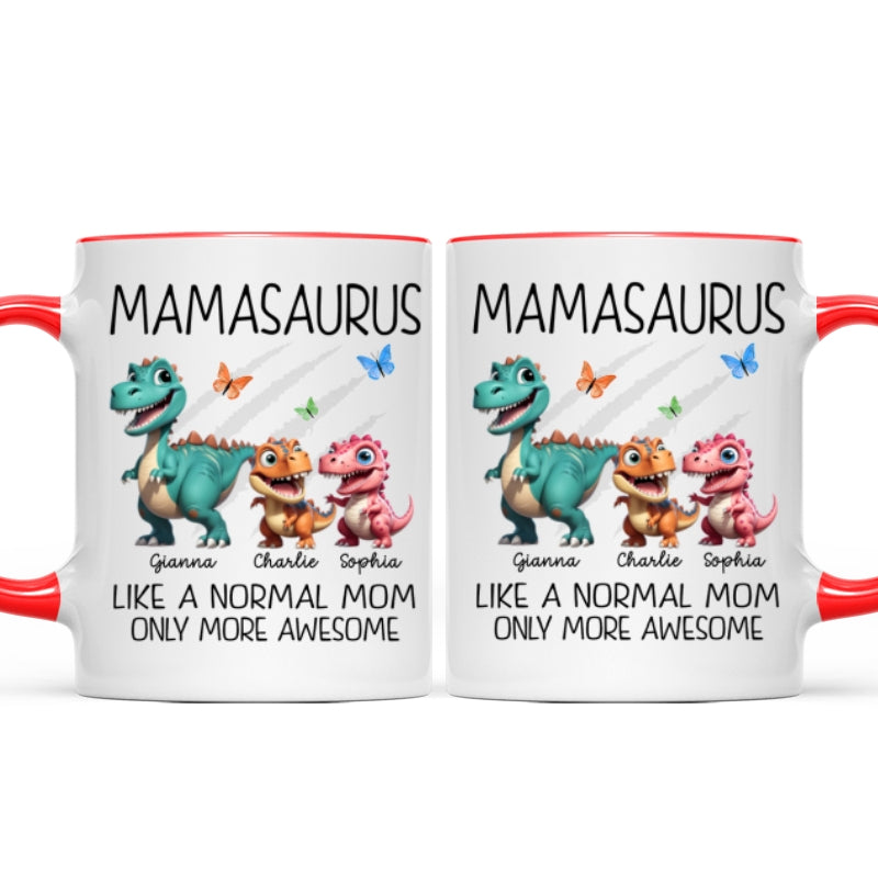Mamasaurus Grandmasaurus Cute 3D Effect Dinosaurs Personalized Mug