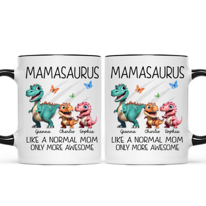 Mamasaurus Grandmasaurus Cute 3D Effect Dinosaurs Personalized Mug