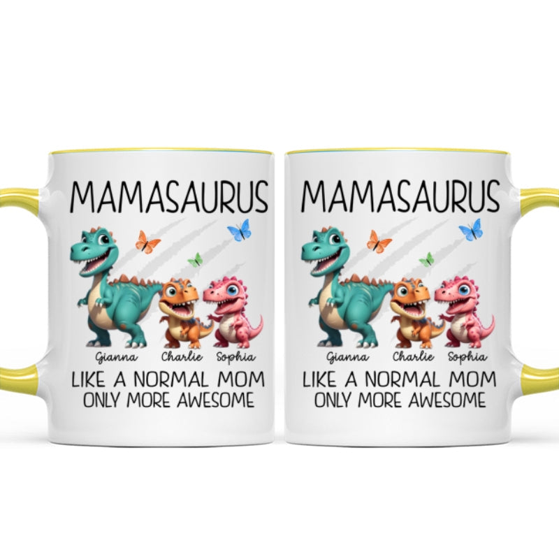 Mamasaurus Grandmasaurus Cute 3D Effect Dinosaurs Personalized Mug