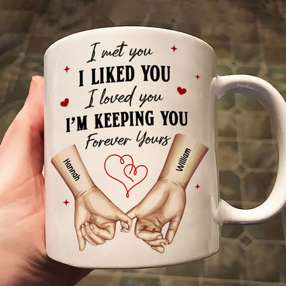 Personalized Couple Pinky Promise Hands, Gift, Anniversary Gift for Couples