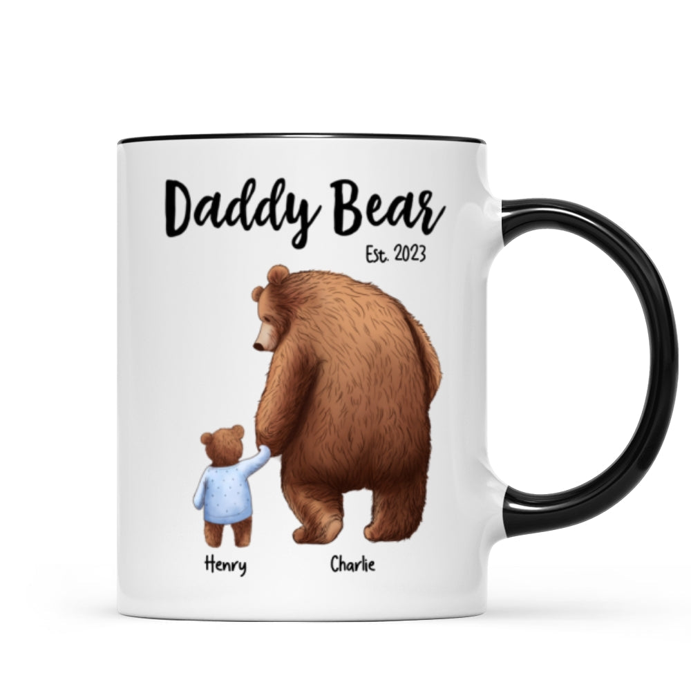 Daddy Bear Papa Bear Fathers Day Gift For Husband Dad Grandpa Personalized Mug